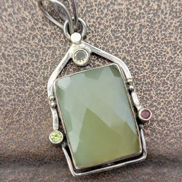 Stunning artisan handmade 925 sterling silver cushion cut chacelodony w/quartz - Picture 13 of 16